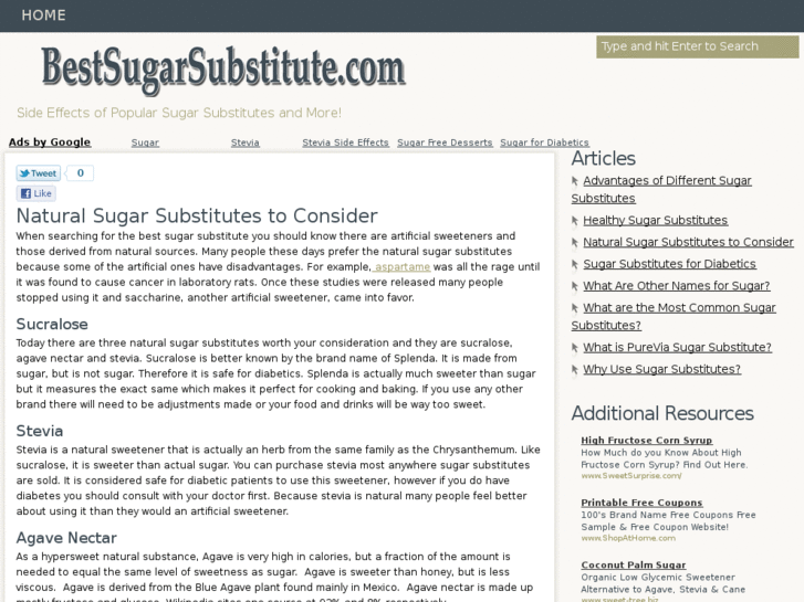 www.bestsugarsubstitute.com