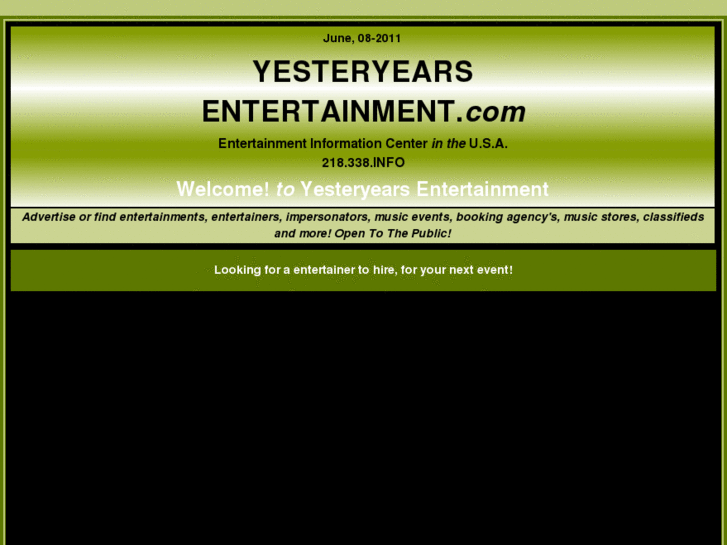 www.yesteryearsentertainment.com