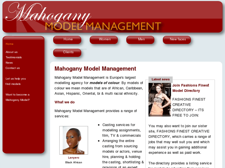 www.mahoganymodelmanagement.com