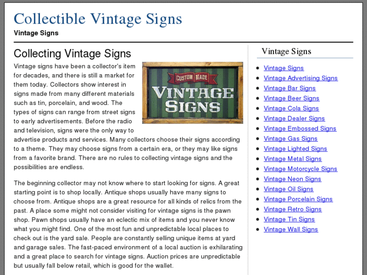 www.collectible-vintage-signs.com