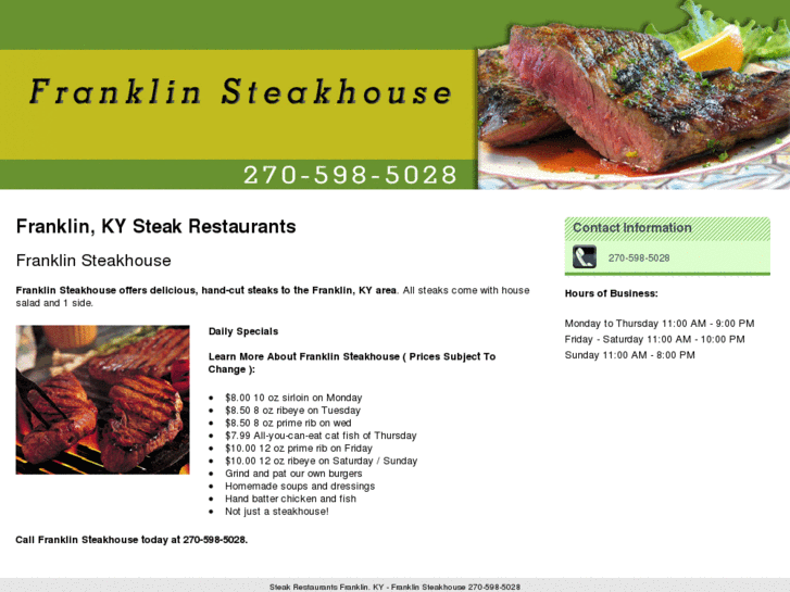 www.franklinsteakhouse.net