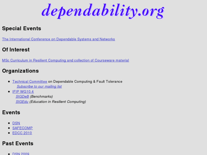 www.dependability.org