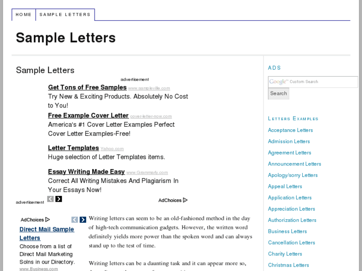 www.sampleletters.in