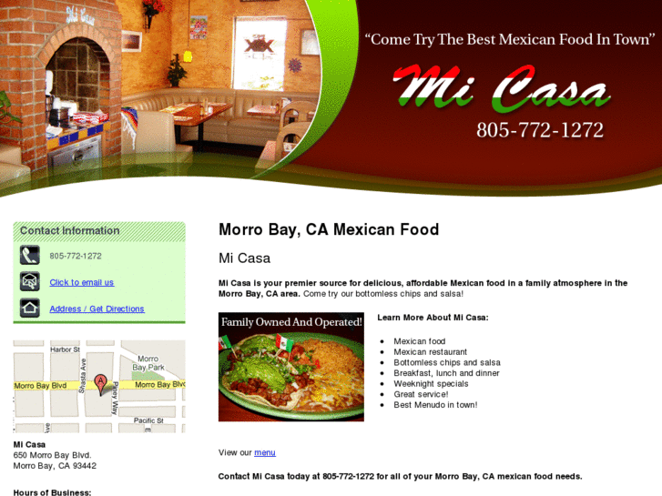 www.micasarestaurantmorrobay.com