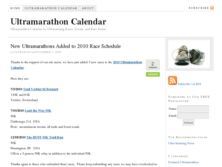 www.ultramarathoncalendar.com