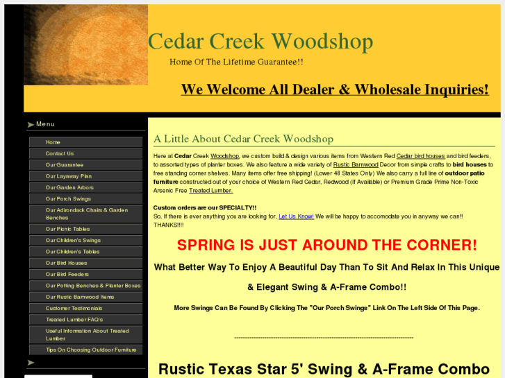 www.cedarcreekwoodshop.com