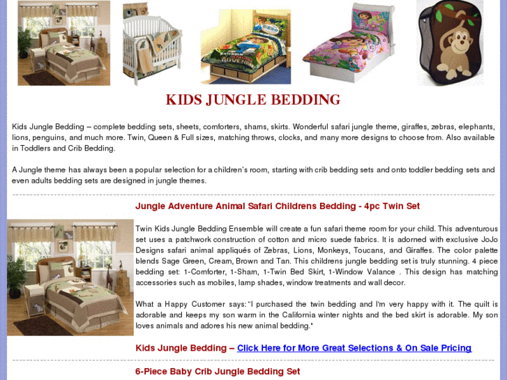 www.kidsjunglebedding.com