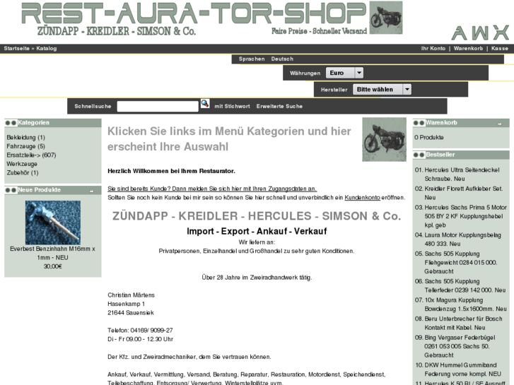 www.rest-aura-tor-shop.de