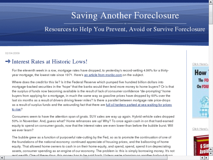 www.savinganotherforeclosure.com