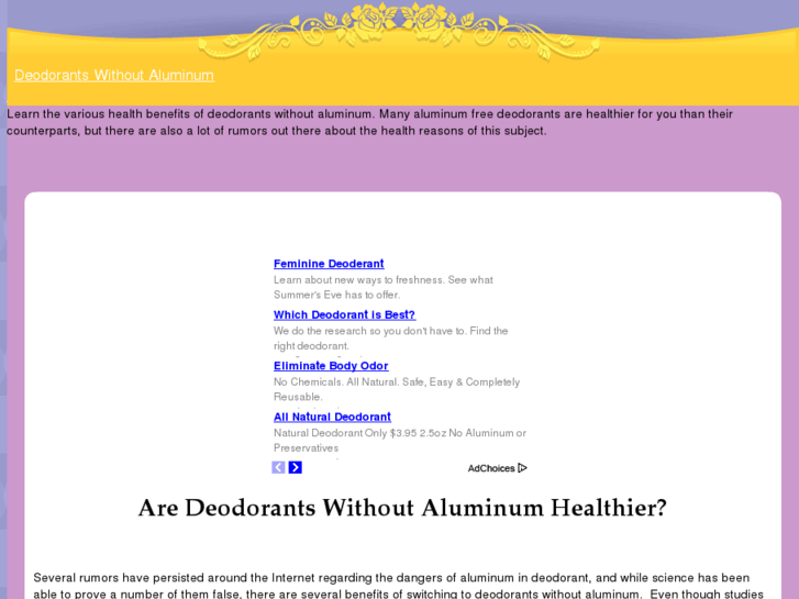 www.deodorantswithoutaluminum.com