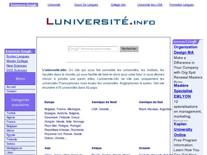 www.luniversite.info