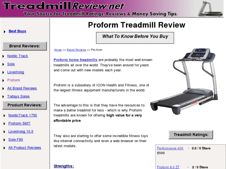 www.proformtreadmillreview.com