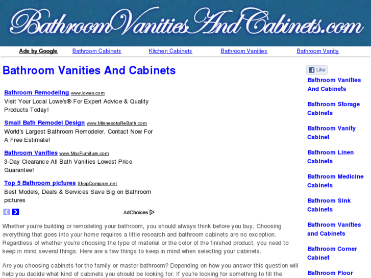 www.bathroomvanitiesandcabinets.com