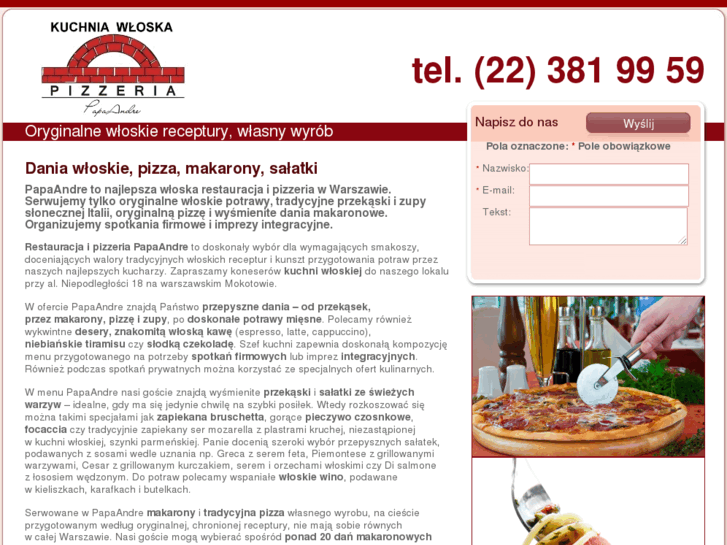 www.pizzeriapapaandre.com