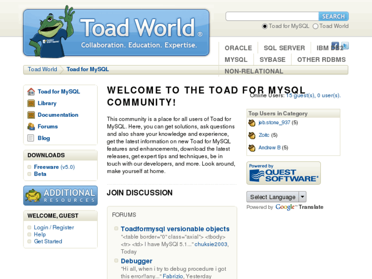 www.toadmysql.com