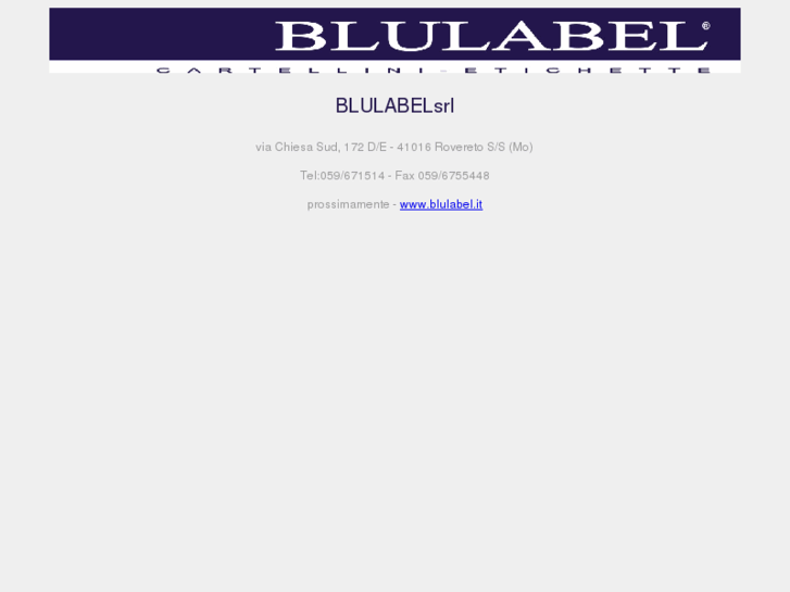 www.blulabel.it