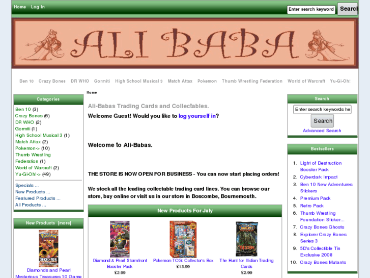 www.ali-babas-trading-cards-and-collectables.com