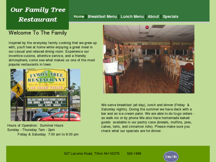 www.ourfamilytreerestaurant.com