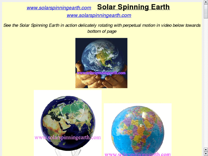 www.solarspinningearth.com