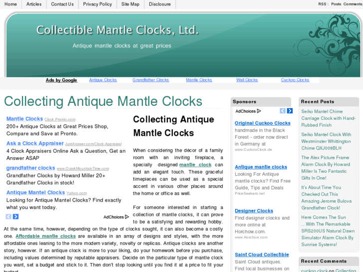 www.collectible-mantle-clocks.com