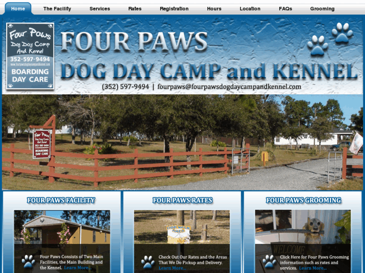 www.fourpawsdogdaycampandkennel.com