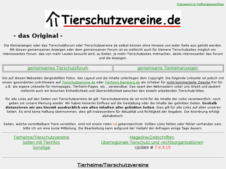 www.tierschutzvereine.de