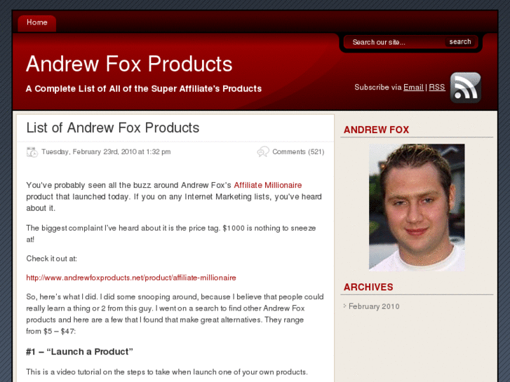www.andrewfoxproducts.net