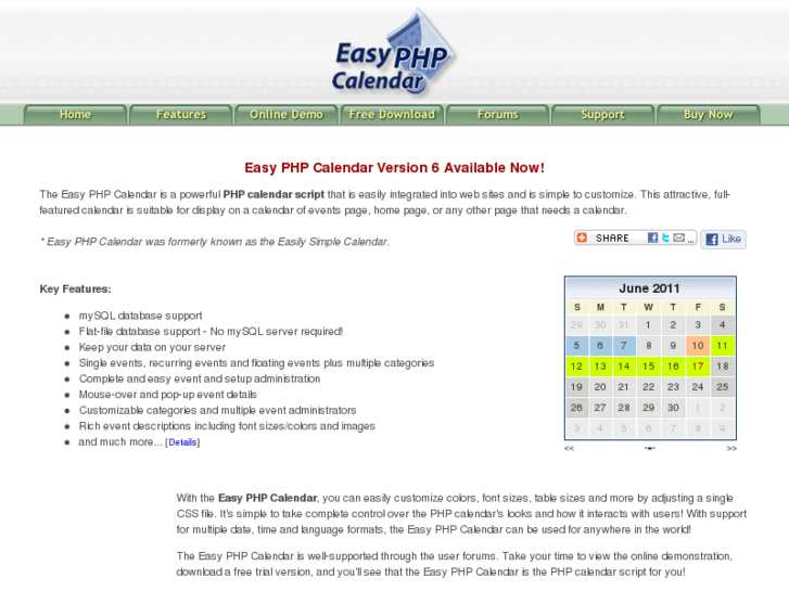 www.easyphpcalendar.com