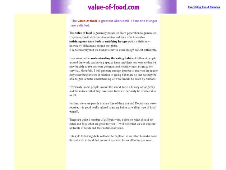 www.value-of-food.com