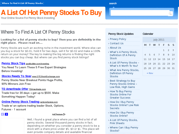 www.alistofpennystocks.net