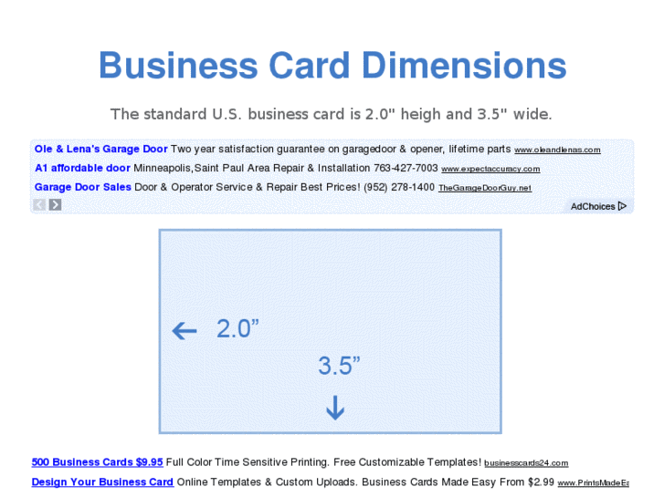 www.businesscarddimensions.com