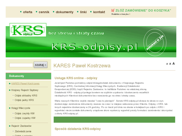 www.krs-odpisy.pl