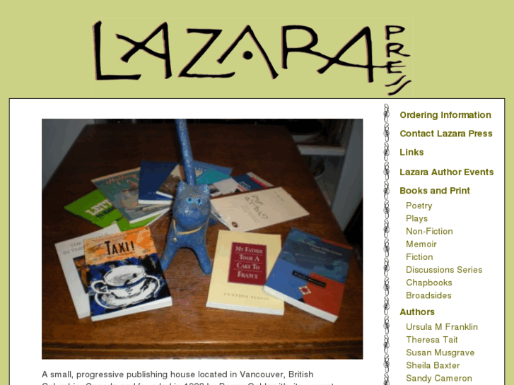 www.lazarapress.ca