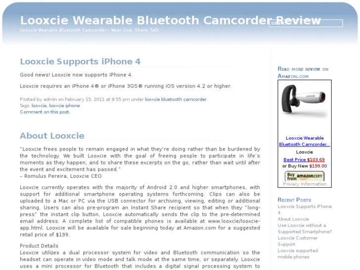 www.looxciebluetoothcamcorder.com