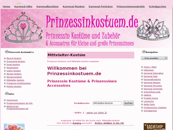 www.prinzessinkostuem.de