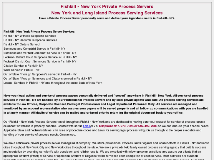 www.fishkillprocessserver.com