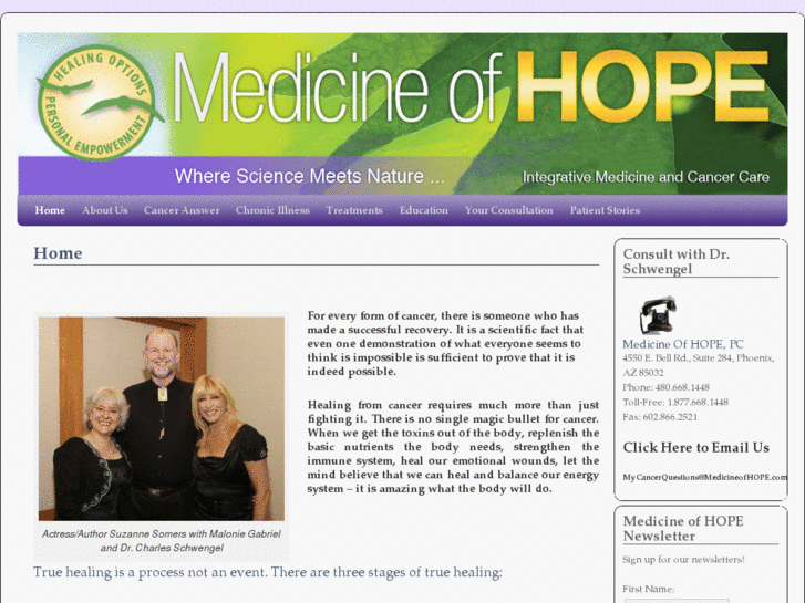 www.medicineofhope.net