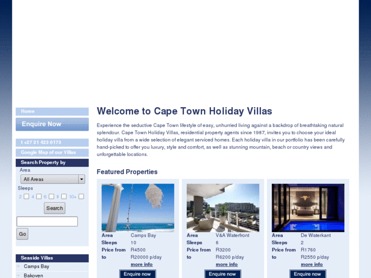 www.capetownholidayvillas.com