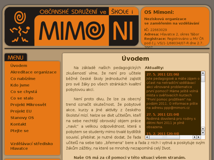 www.mimoni.cz