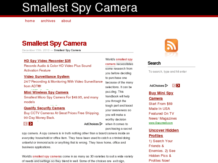 www.smallestspycamera.org