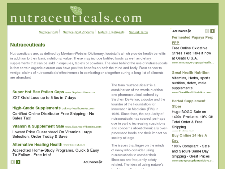 www.nutraceuticals.com