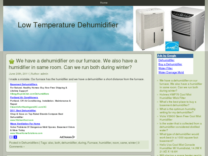 www.lowtemperaturedehumidifier.org