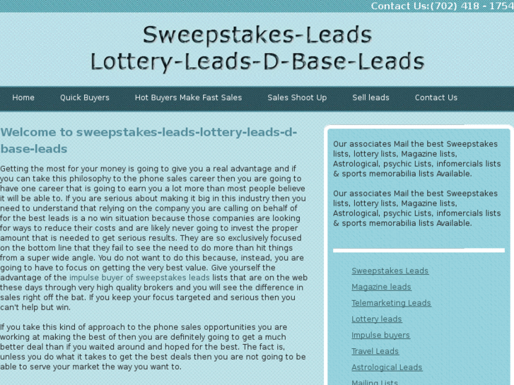 www.sweepstakes-leads-lottery-leads-d-base-leads.com