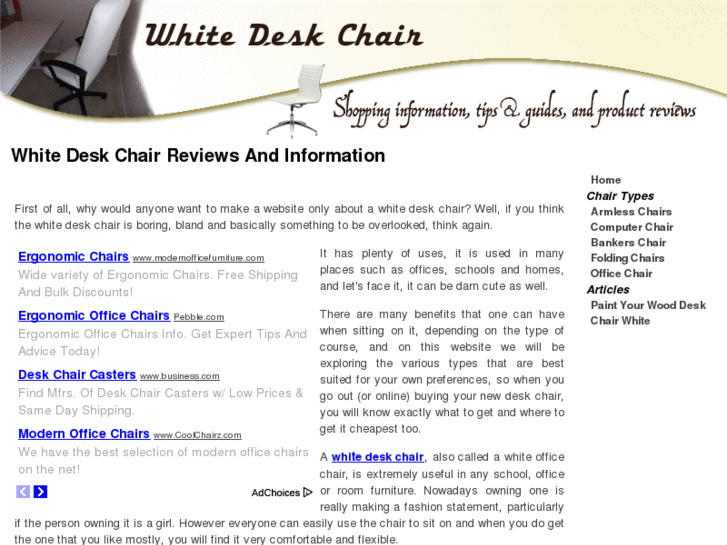 www.whitedeskchair.org