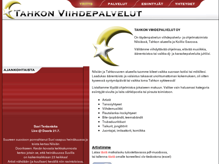 www.tahkonviihdepalvelut.com