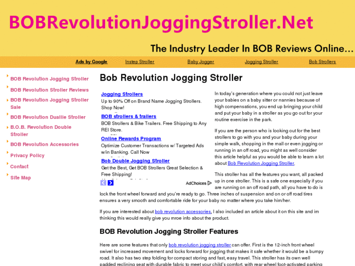 www.bobrevolutionjoggingstroller.net