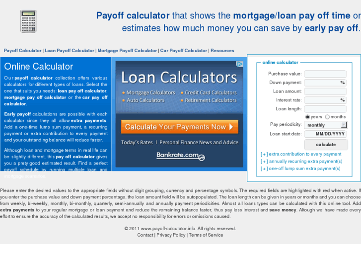 www.payoff-calculator.info