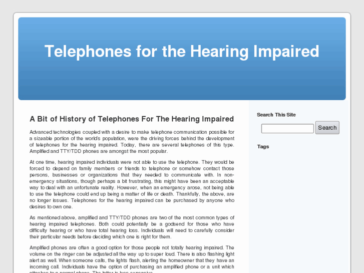 www.telephonesforhearingimpaired.org