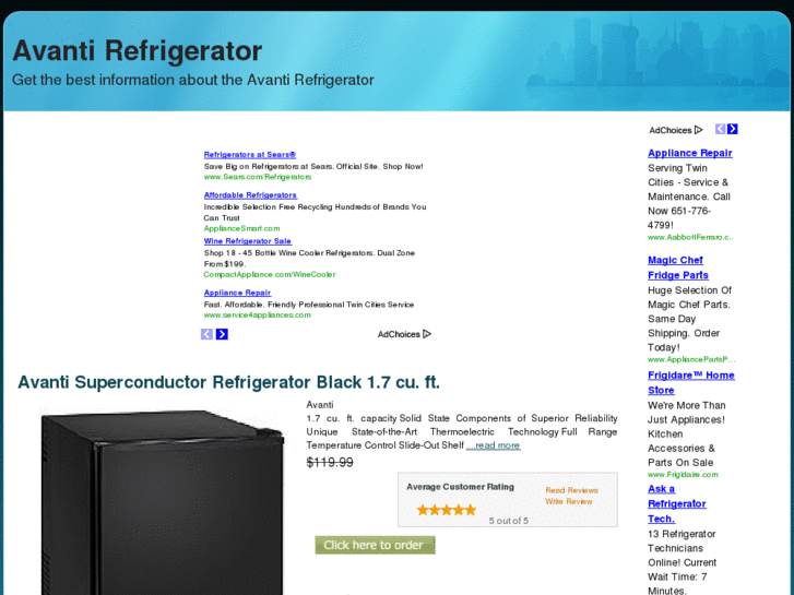 www.avantirefrigerator.net