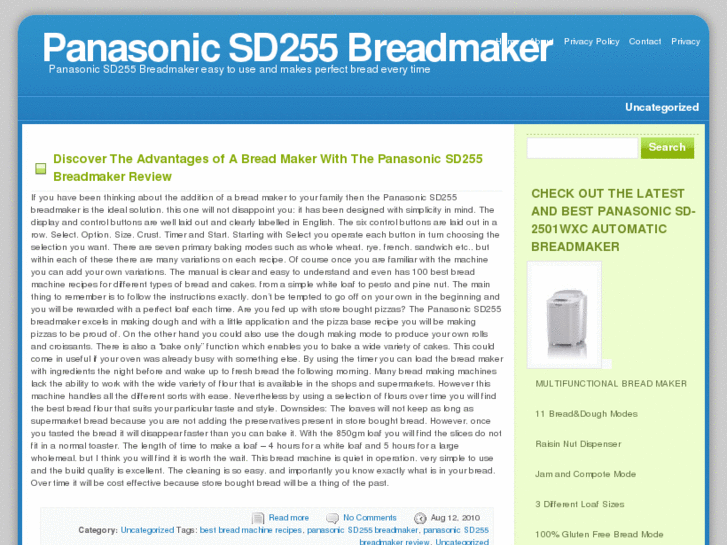 www.panasonicsd255breadmaker.org